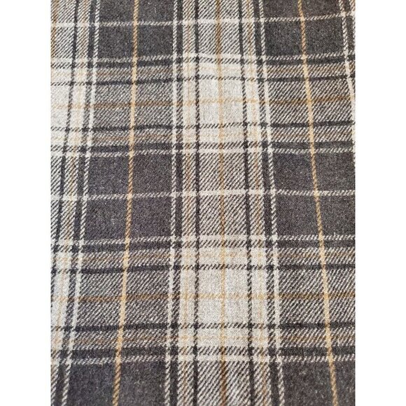 Eddie‎ Bauer Skirt Women's Size 6 Wool Blend Gray Plaid Lined Mini A-Line Slit - Picture 2 of 11